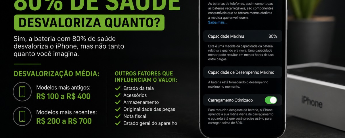 Bateria com 80% de Saúde Desvaloriza Quanto o iPhone?