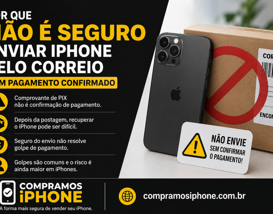 Por que não é seguro enviar iPhone pelo correio sem pagamento confirmado