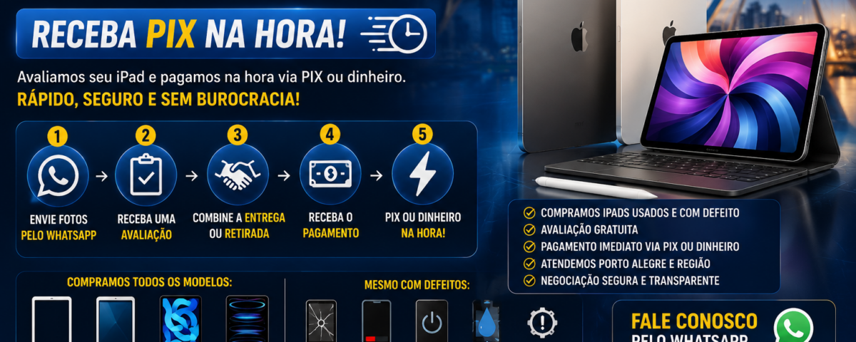 Venda seu iPad rápido e seguro