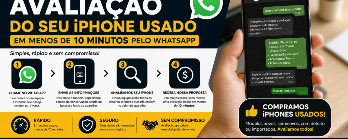 Como funciona a avaliação do seu iPhone usado - compramosiphone.com.br