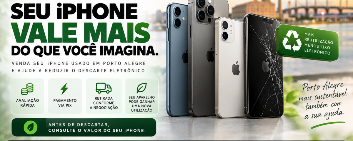 Descarte de iPhone Usado em Porto Alegre: Venda, Reutilização e Destinação Correta