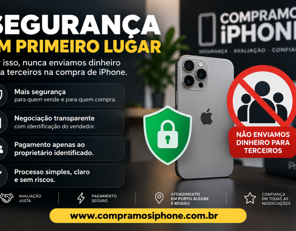 Por que nunca enviamos dinheiro para terceiros na compra de iPhone?