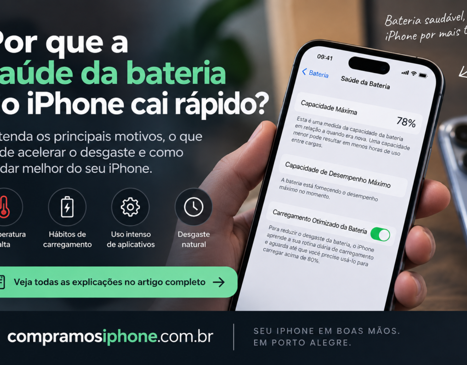 Por que a saúde da bateria do iPhone cai rápido?