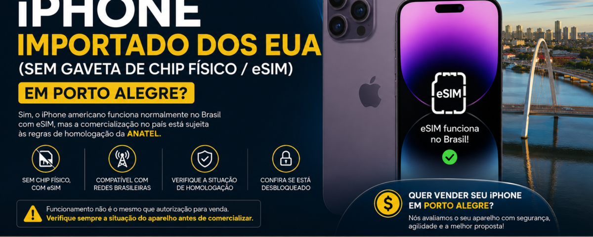 iPhone com eSIM em Porto Alegre